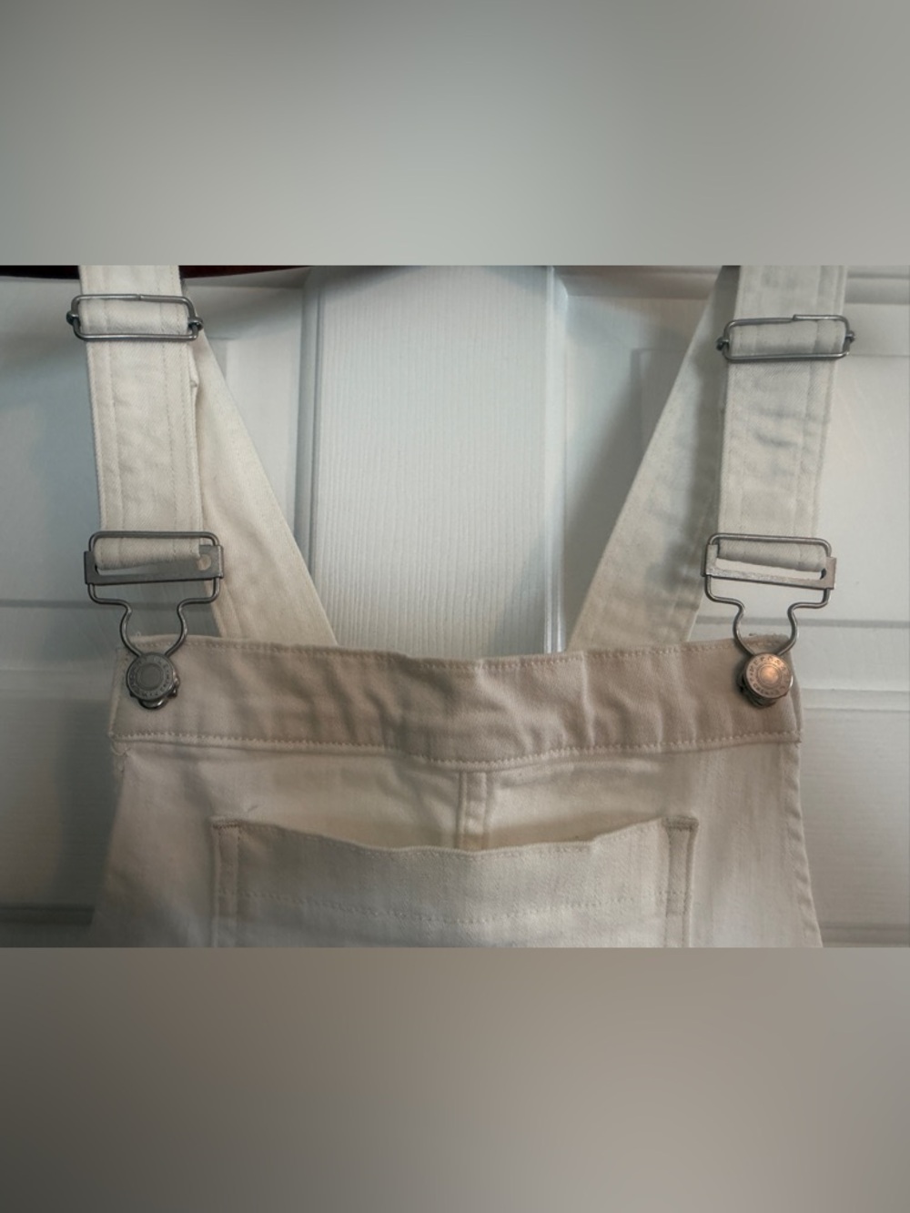 J Crew Mercantile White Denim Overalls - Picture 4 of 4